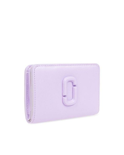 Marc Jacobs Purple Leather Wallet With Logo,