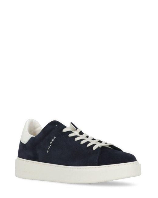 Woolrich Blue Classic Court Low-top Sneakers for men