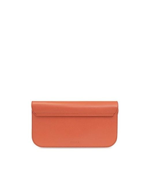 Furla Orange 'genesi Mini' Shoulder Bag,