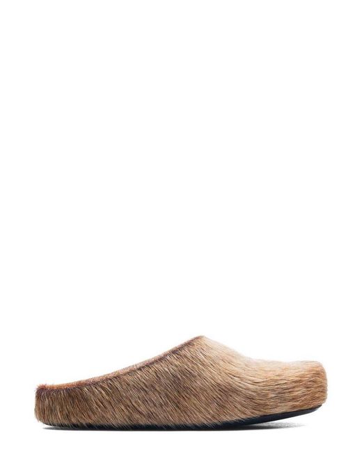 Marni Brown Fussbett Slip-On Sabots for men