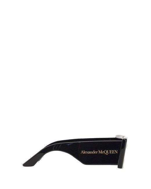 Alexander McQueen Gray Rectangular Sunglass