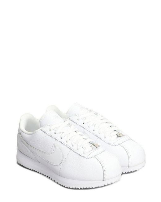Nike White Cortez 23 Premium Lace-Up Sneakers