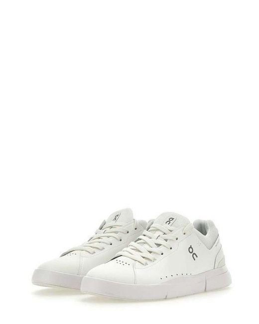 On Shoes White The Roger Lace-up Sneakers for men