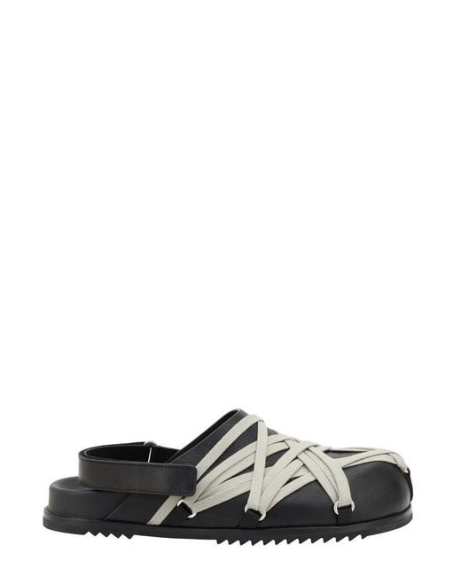 Rick Owens Black Hollywood Megalaced Mules