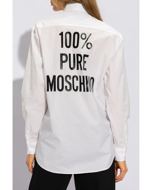 Moschino White Printed Shirt