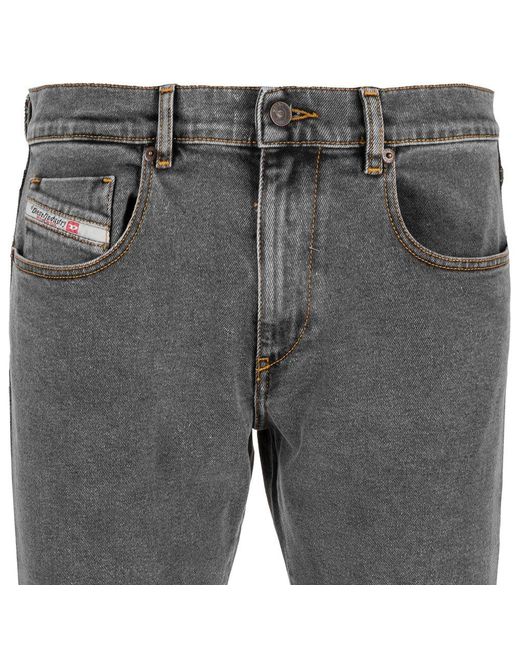DIESEL 2017 Slandy Logo Patch Slim-fit Jeans in Gray for Men | Lyst