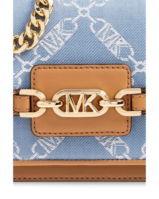 MICHAEL Michael Kors Blue 'heather Large' Shoulder Bag,