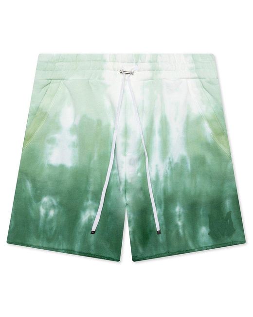 Amiri Green Ma Logo Dip Dye Sweatshorts for men