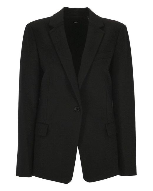 Theory Black Slim Fit Tailored Blazer