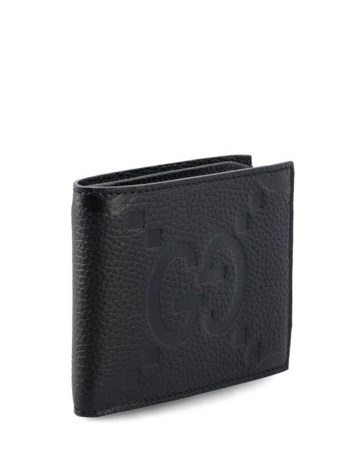 Gucci Black Leather Logo Wallet. for men