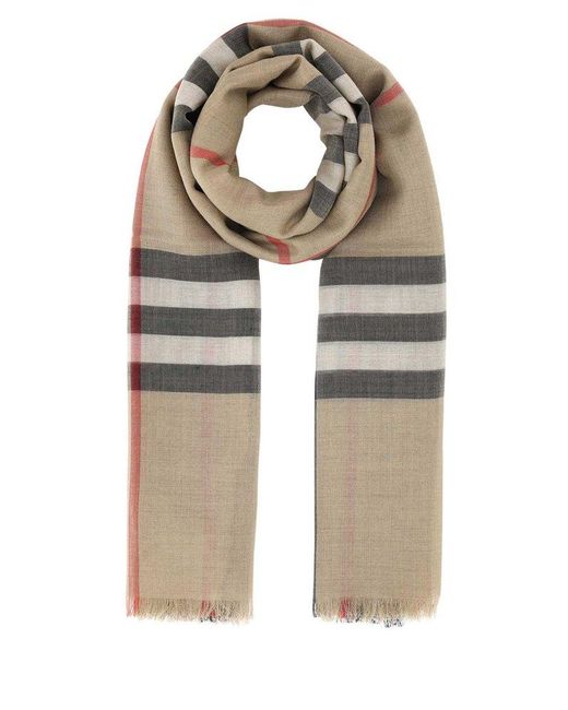 Burberry Black Checked Scarf for men