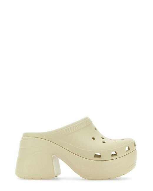 CROCSTM White Siren High-Heeled Clogs