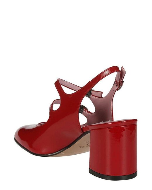 CAREL PARIS Red Paris Banana Slingback Mary Janes Pumps