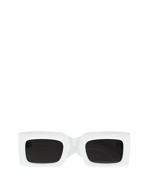 alexander mcqueen White Rectangle Frame Sunglasses