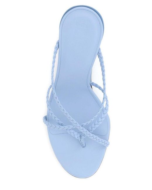 Gcds Blue Open Toe Thong Sandals