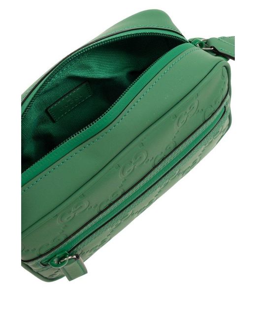 Gucci Green Monogrammed Shoulder Bag, for men