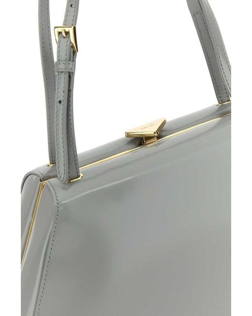 Prada Gray Handbags.