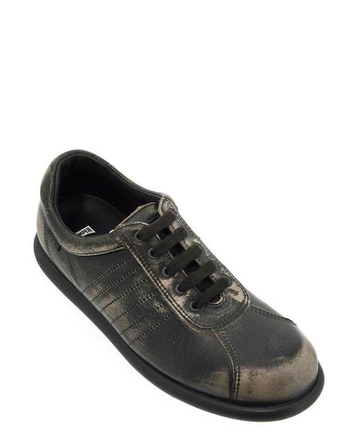 Camper Black Pelotas Ariel Round Toe Lace-Up Sneakers