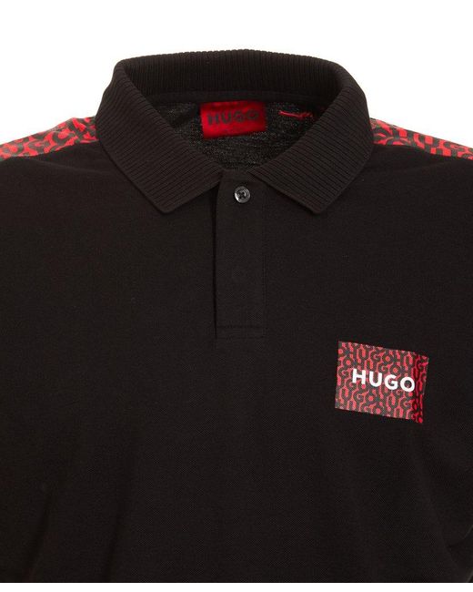 black and red hugo boss polo shirt