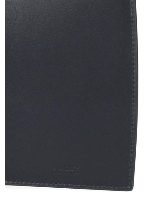 Bally Black Logo-printed Bi-fold Wallet for men