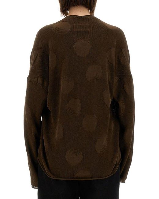 Uma Wang Black Shirt With Polka Dot Pattern