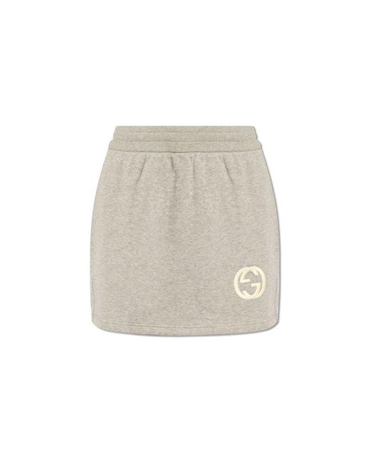 Gucci Natural Skirt With Logo,