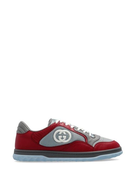 Gucci Red Mac80 Interlocking G Panelled Sneakers for men