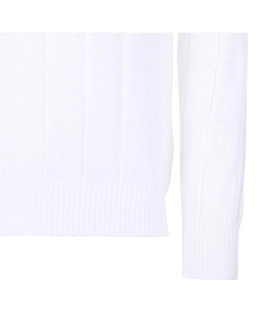 Gran Sasso White Crewneck Knitted Jumper for men