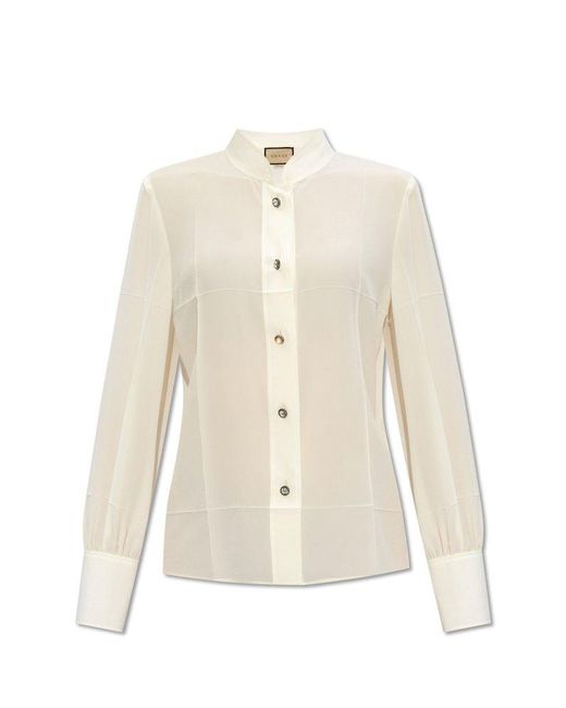 Gucci Natural Shirt With Decorative Buttons