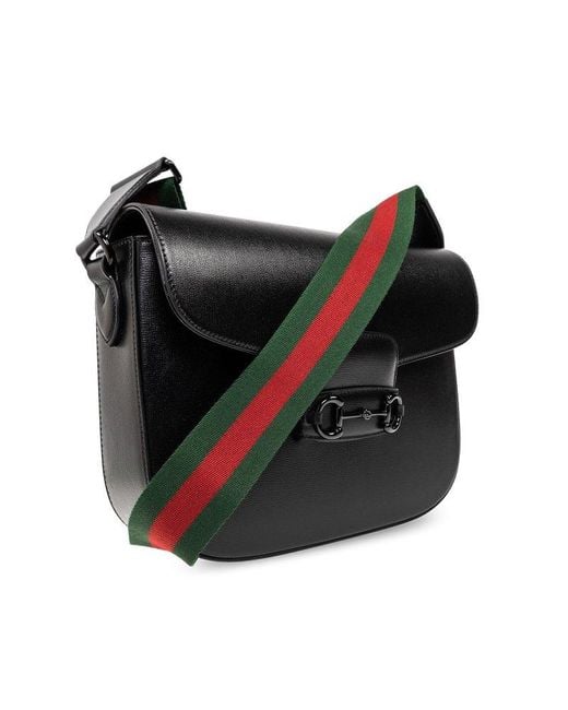 Gucci Black Horsebit 1955 Crossbody Bag for men