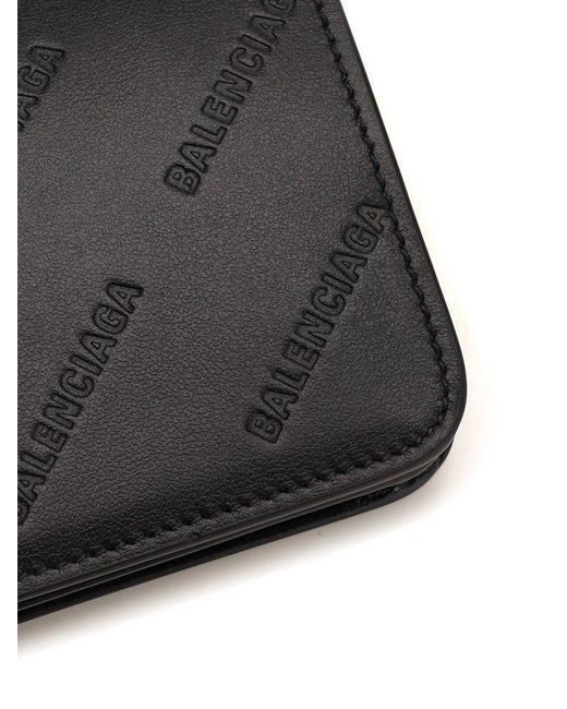 Balenciaga Black Leather Card Holder