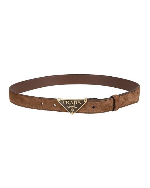 Prada logo plaque belt deals