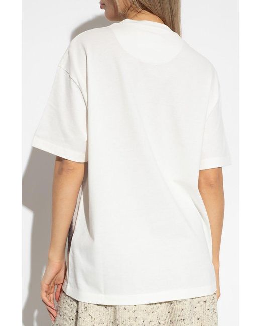 Jil Sander White Printed T-Shirt