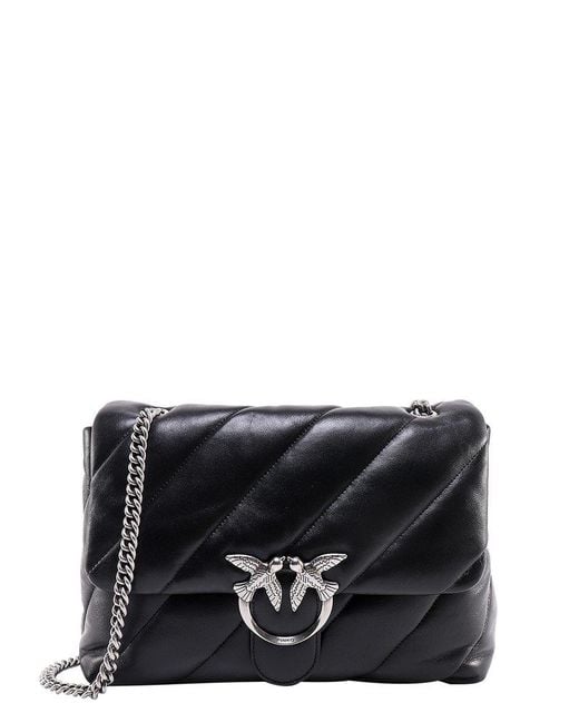 Pinko Leather Love Puff Maxi Quilted Shoulder Bag in Black | Lyst Canada