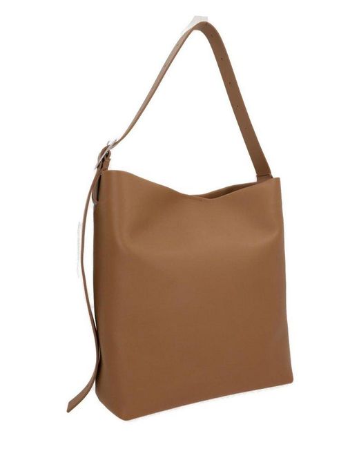 Jil Sander Brown Belt Fastened Hobo Bag