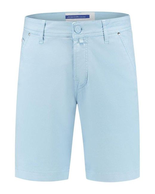Jacob Cohen Blue Logo Patch Bermuda Knee-Length Shorts for men