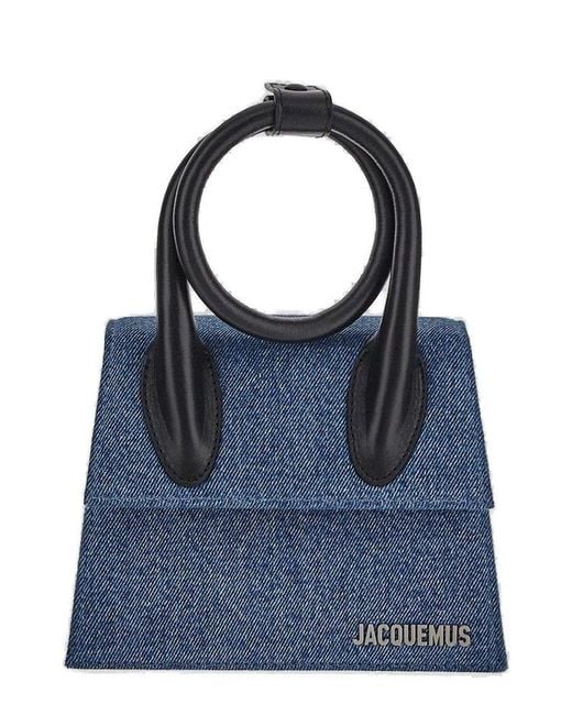 Jacquemus Blue Le Chiquito Noeud Handbag