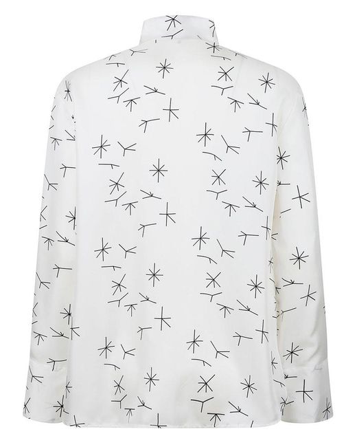 Max Mara White Zelig All-Over Patterned Shirt