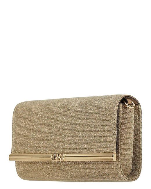 Michael Kors Gray Colored Pouch With Logo Plaque