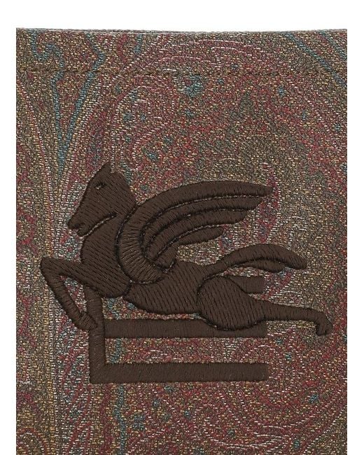 Etro 'arnica' Brown Leather Clutch