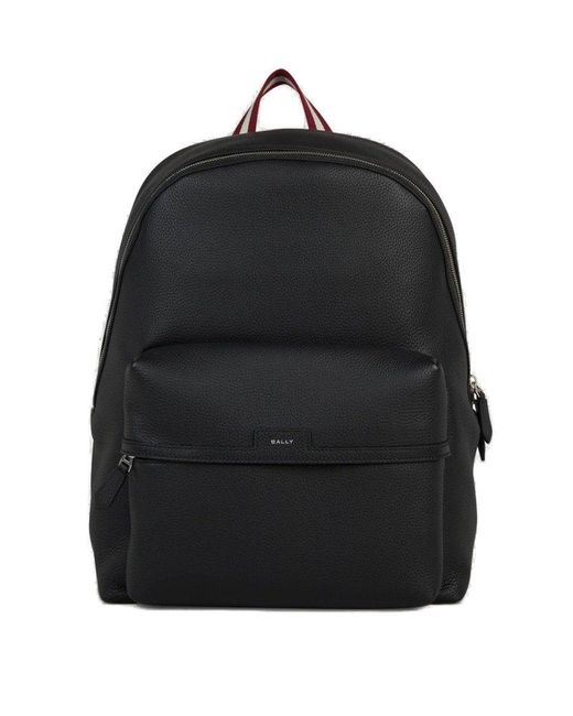 Bally Black Smooth Leather Backpack for men