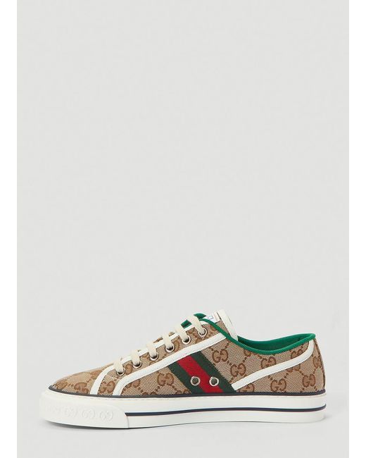 gucci canvas trainers