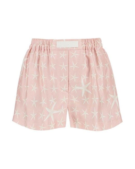 Versace Pink "Silk Starfish Shorts Set