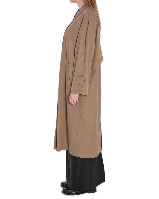 The Row Rocco Cotton And Cashmere Gabardine Coat in Brown | Lyst