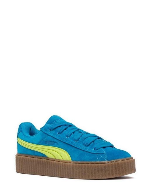 PUMA Creeper Phatty X Fenty Logo Debossed Sneakers in Blue for Men | Lyst