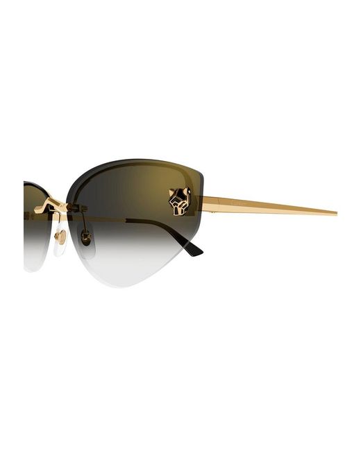 Cartier Brown Cat-eye Frame Sunglasses