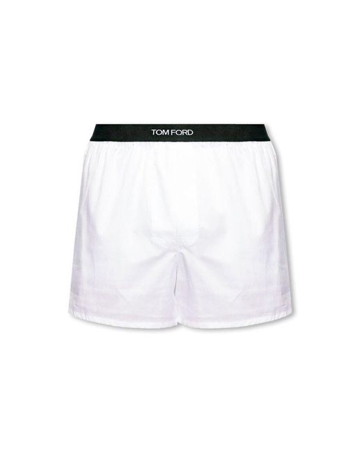 Tom Ford White Boxers With Logo for men