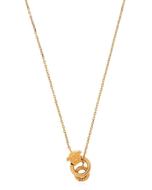 Versace Metallic Medusa Rolo-chained Polished Finish Necklace