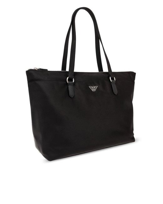 Emporio Armani Black Sustainable Collection Shopper Bag