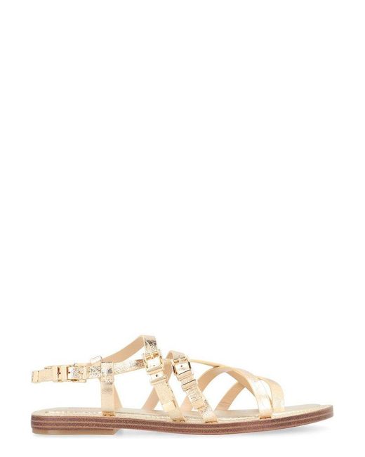 MICHAEL Michael Kors Natural Darrington Crackled Sandals